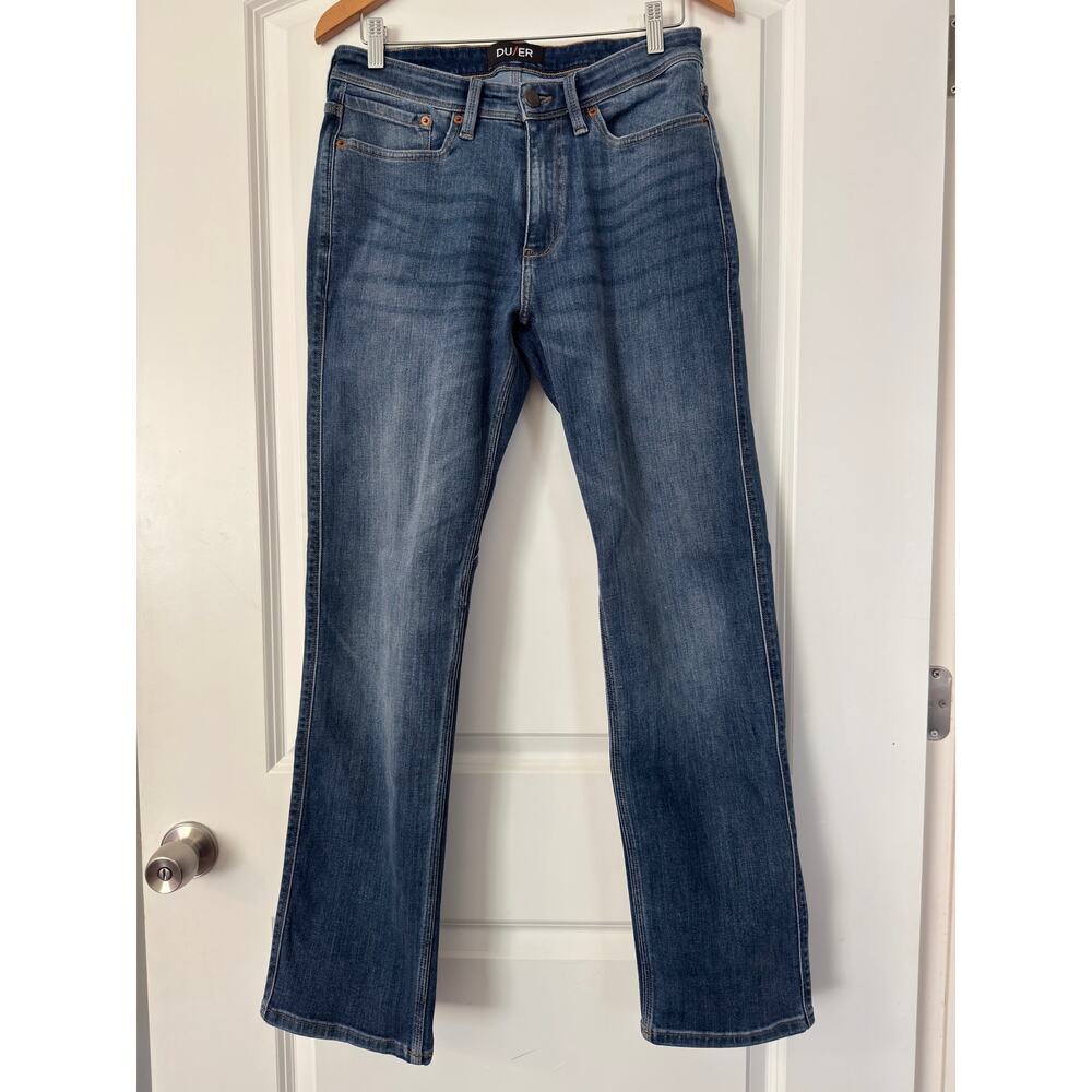DUER Men's Performance Denim Straight Fit Jeans Medium Wash Stretch 30x32